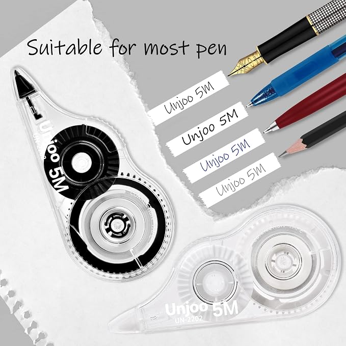 Unjoo White Correction Tape, For school - Image 3