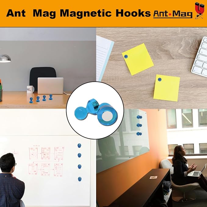 Ant Mag Magnetic Push Pins 48pcs Strong Whtieboard Pins Magnets Perfect Use - Image 5