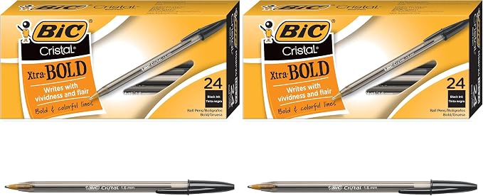 BIC Cristal Xtra Bold Ballpoint Pens, Bold Point by BIC