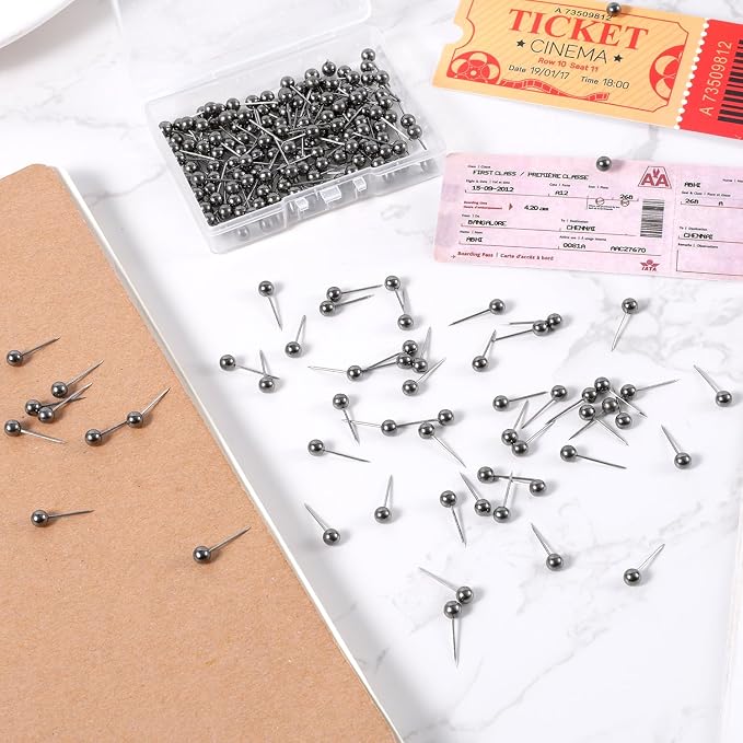 200pcs Map Push Pins, Map Tacks Round Head Map Pins - Image 4