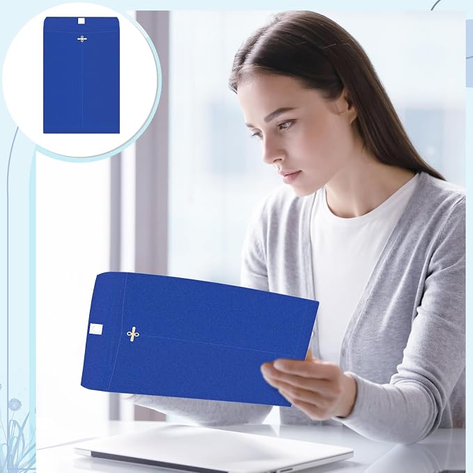 Geyee 100 Pcs Clasp Manilla Envelopes 6 x 9 Inch Gummed Colored Envelopes - Image 5