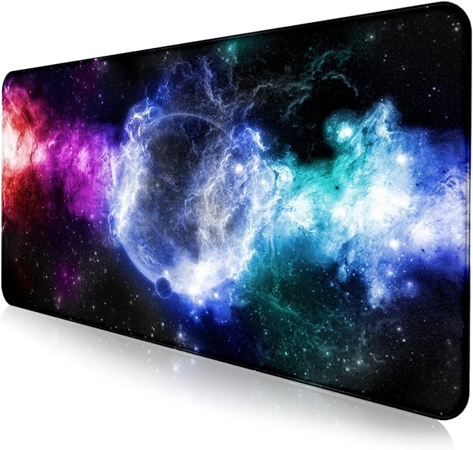 Large Extended Nebula Starry Sky Mouse Pad, Laptop and Home Office Desk Pad | by LQFIWSS
