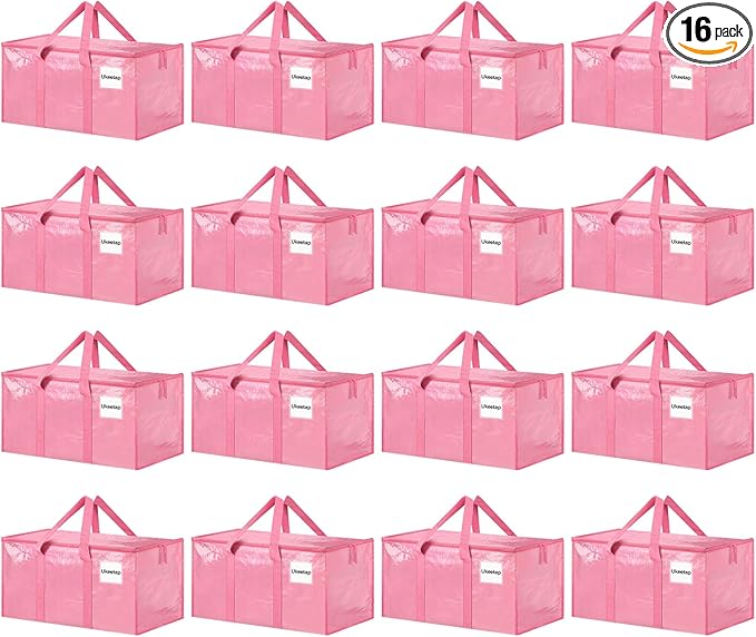 16 Pack Extra Large Heavy Duty Moving Bags, Reinforced Handles & Heavy-Duty by ukeetap