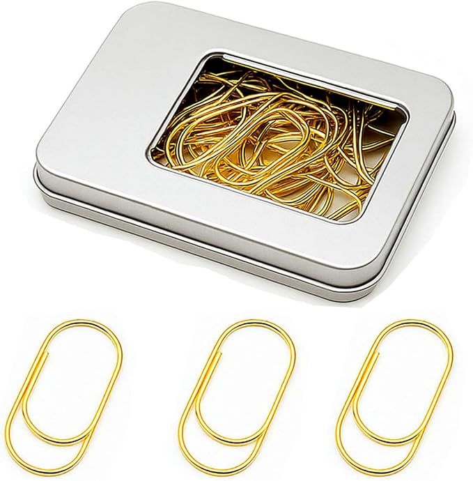 50 Pcs Jumbo Gold Paper Clips 2 inch – Planner Paper Clips, Gifts by NELJIBEHU