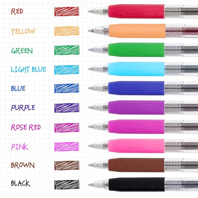 EYEYE G-103 Retractable Gel Pens Medium Point, Ballpoint Pen Fine Point Smooth - Image 4