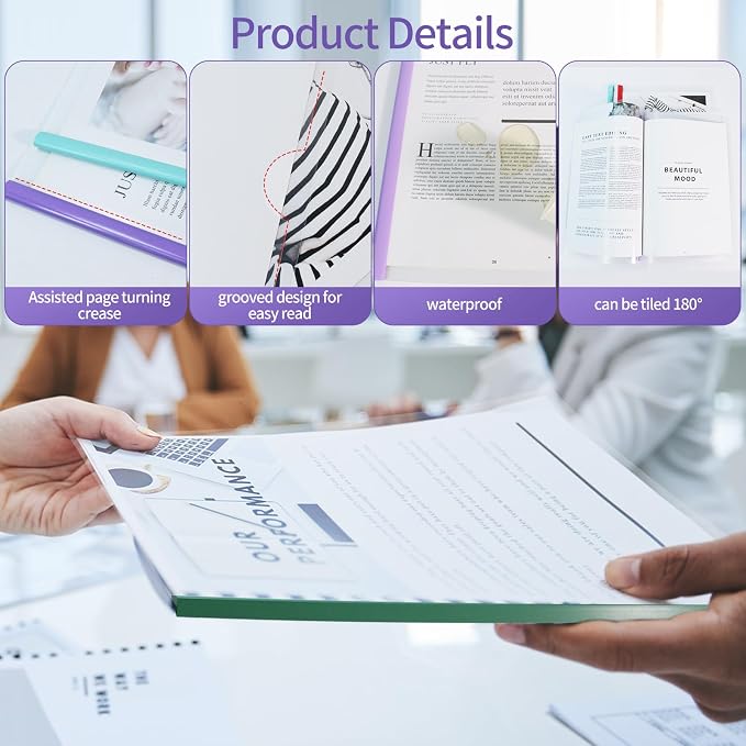 10 Sliding Bar Report Covers A4 Letter Holds 70 Sheets Multi Color | Sliding - Image 3