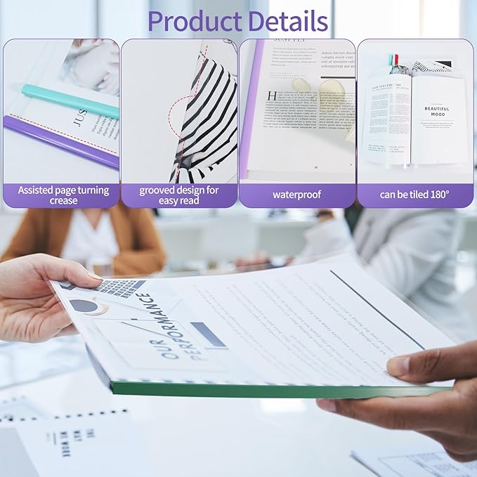 10 Sliding Bar Report Covers A4 Letter Holds 70 Sheets Multicolor | Sliding Bar - Image 3