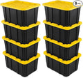 Sterilite 8-Pack 27 Gallon Industrial Storage Tote, Heavy-Duty Plastic Bins by Sterilite