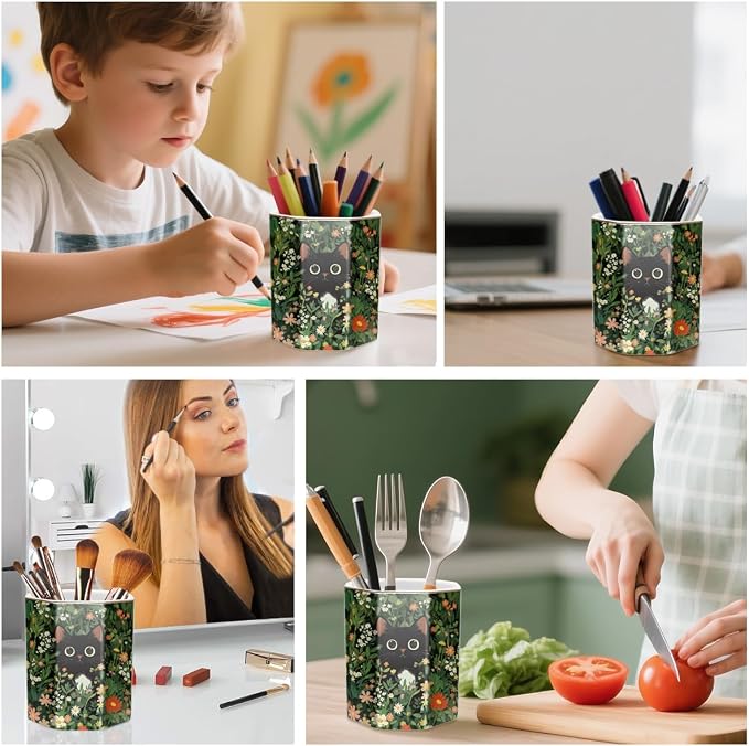Pen Holder, Pencil Cup for Desk, Cute Desk Organizer, Durable Ceramic - Image 7