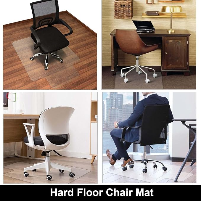 AiBOB 2 Pack 36"x48" Chair Mat for Hardwood Floors, No Curling, Protects Wood - Image 2