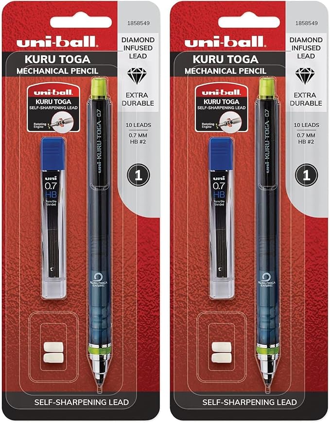 uniball Kuru Toga Mechanical Pencil Starter Kit, 0.7mm HB#2 by uni-ball