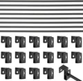 8 Set 24 Pcs Black Metal Hanging File Bracket Clips 16 Hanging Rail Clip 8 File by Trandraft
