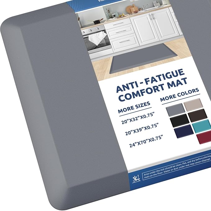 KitchenClouds Kitchen Mat Cushioned Anti Fatigue Rug 20"x32" Water Resistant by KitchenClouds