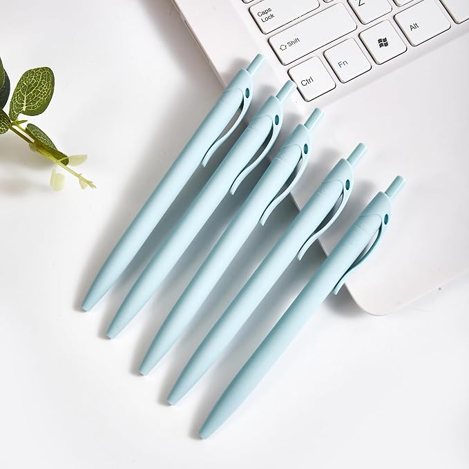 BallPoint Pens, 50 Pack, Bulk Pens, Mint Blue Barrel, Click Pens - Image 4