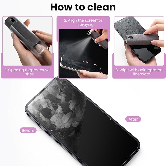 Screen Cleaner Spray and Wipe by ZERNBER- Computer Screen Cleaner, Laptop - Image 3
