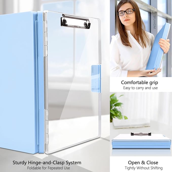 SFLHHDM Clipboard with Storage, Heavy Duty Clip Boards 8.5x11 with 2 Storage - Image 6