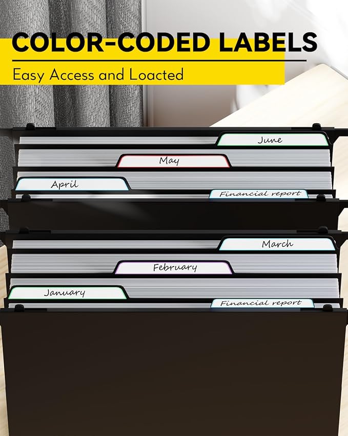Ansook Extra Capacity Hanging File Folders Letter Size, Heavy Duty 4" - Image 6