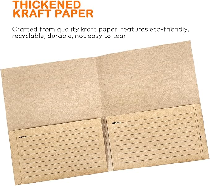 Two-Pocket Classification & Organization Folders | Heavy-Duty Kraft Paper - Image 2