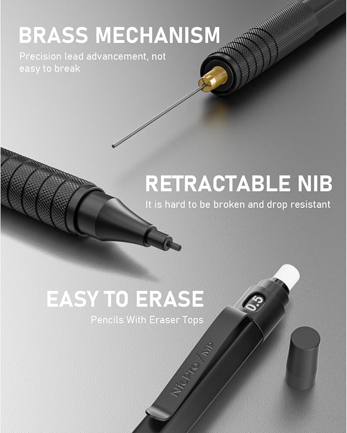Nicpro 0.5 mm Mechanical Pencils Set - Image 8