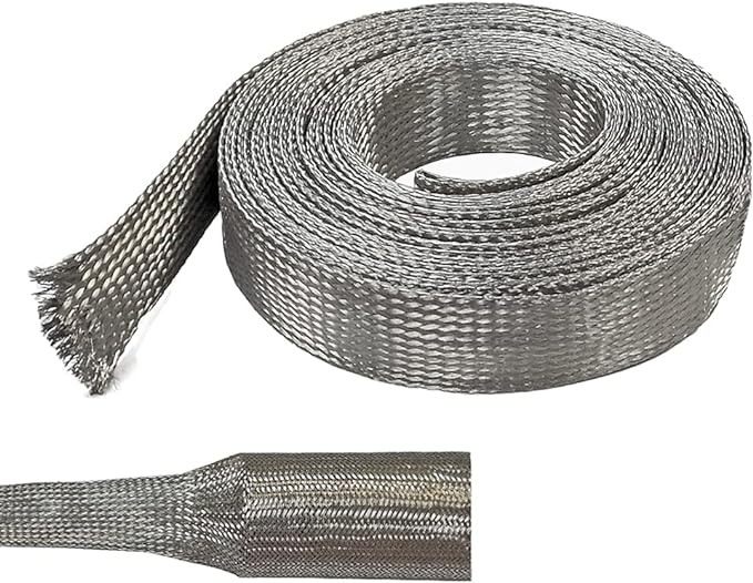 Electriduct 1/2" Tinned Copper Metal Braid Sleeving Flexible EMI RFI Shielding by Electriduct