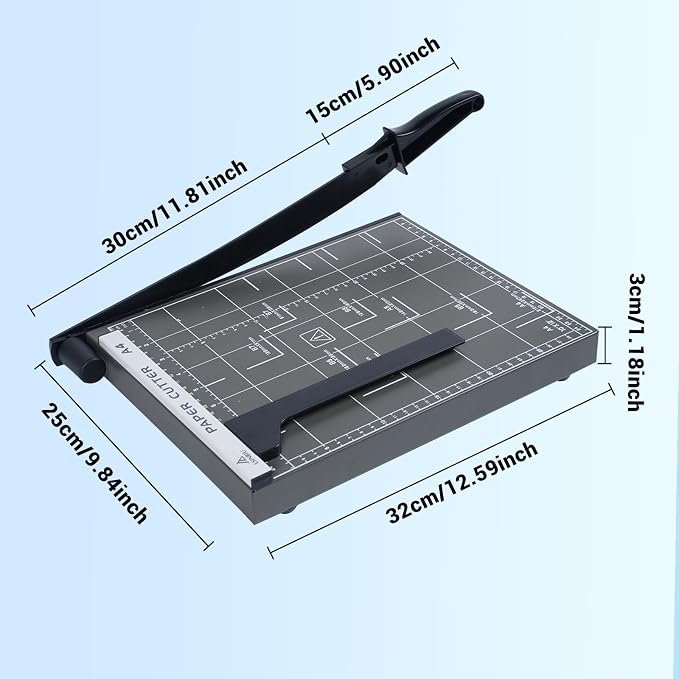 Guillotine Paper Cutter, 12 Sheets Capacity - Image 5