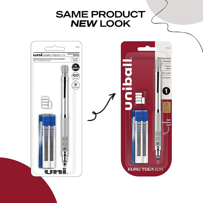 uniball Kuru Toga Elite Mechanical Pencil Starter Kit, HB #2, 1 Pack - Image 4