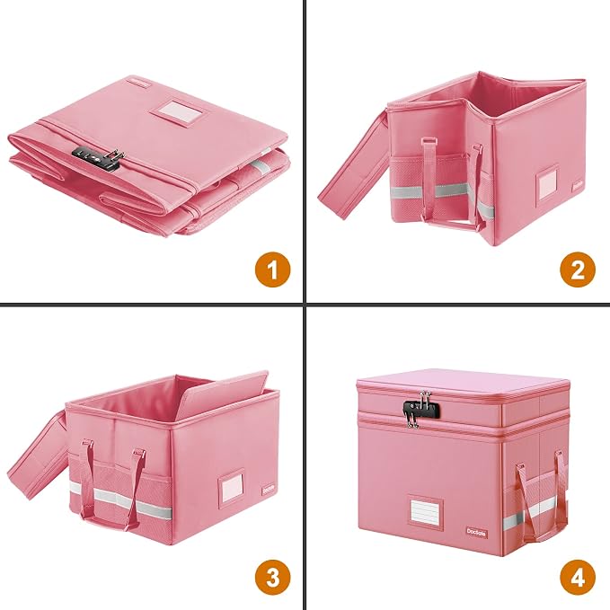 DocSafe File Box with Lock, Large Portable Home Office Filing Safe - Image 9