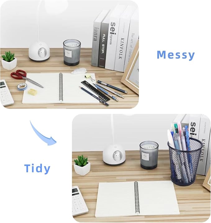 4 Packs Pen Holders, Mesh Pencil Holder Metal Pen Cup Black - Image 6