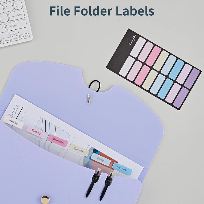 JARLINK 7 Pockets Expanding File Folder, A4 Size Accordion File Folders - Image 5