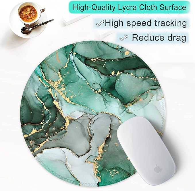 ITNRSIIET Round Mouse Pad with Stitched Edge Premium-Textured Waterproof - Image 6