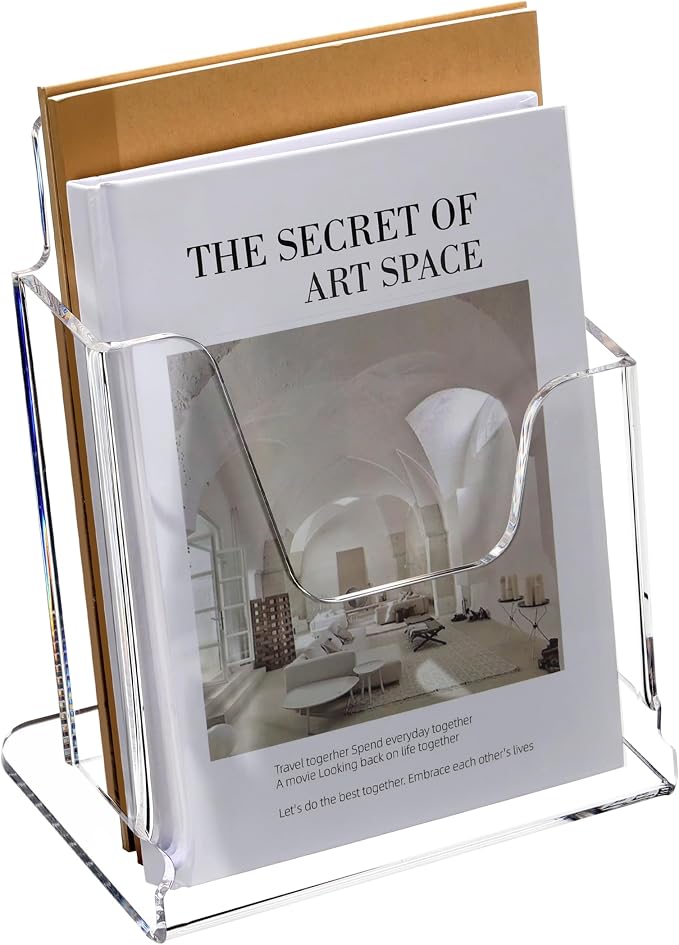 HeZone Acrylic Brochure Holder 6X8 Inches Clear Acrylic Flyer Holder Brochure - Image 2