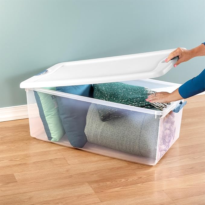 Sterilite 8-Pack Latching Box, Under Bed Storage Bins - Image 6