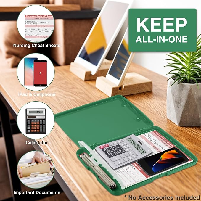 Sooez Clipboard with Storage, Clip Board 8.5 x 11 with Pen Holder, Plastic - Image 5