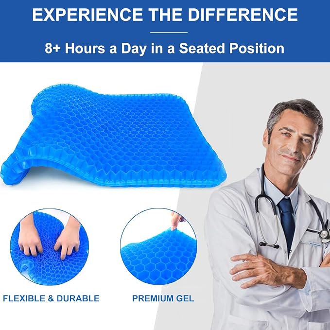 Gel Seat Cushion for Long Sitting Pressure Relief -Wheelchair Cushion for - Image 3