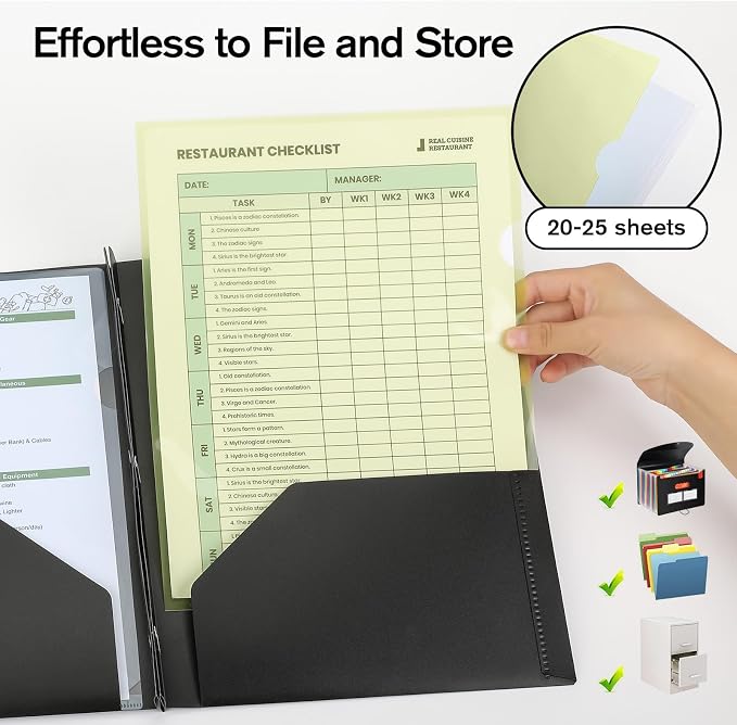 KTRIO Clear Plastic Folders Project Pockets - Image 7