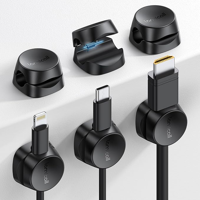 Lamicall Cord Organizer Spring Cable Holder Clips by Lamicall