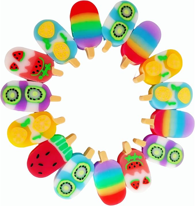 24PCS Cute Fun ice Cream Erasers by Jsehchya