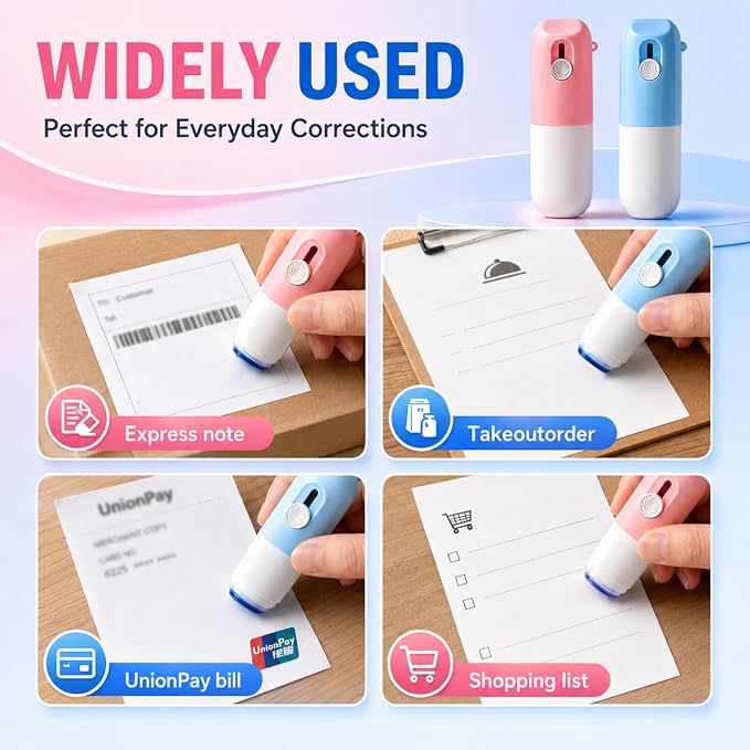 2PCS 2-in-1 Box Cutter & Thermal Paper Eraser, Water-Based Thermal Paper Eraser - Image 4