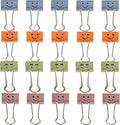 Smiling Face Binder Clips Small, Cute Emoji Paper Clamps by Unknown