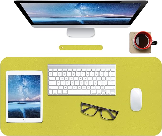 Boutilon Leather Desk Pad Protector, Non-Slip Mouse Pad, Laptop Desk Pad - Image 9