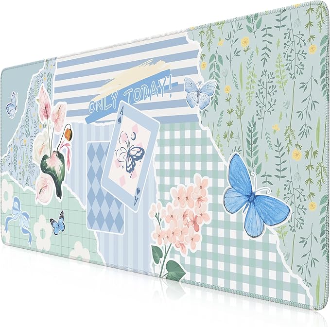 iCasso Floral Computer Mouse Pad, Desk Mat by iCasso