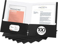 Zzrywuty File folders with Pockets, 100 Pack Paper Folders with Card Slot by Zzrywuty