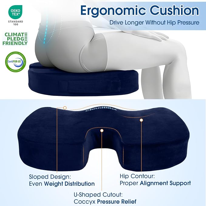 CloudBliss Lumbar Support Pillow & Seat Cushion Set - Image 6