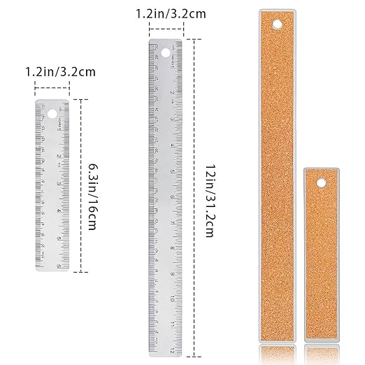 Metal Ruler 6 Inch 12 Inch Stainless Steel Metal Ruler - Image 4