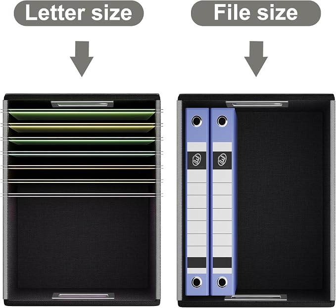 Portable Leather File Organizer Boxes - Image 4