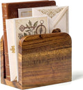Acacia Wood Mail Organizer Countertop -Small Letter Holder by Unknown