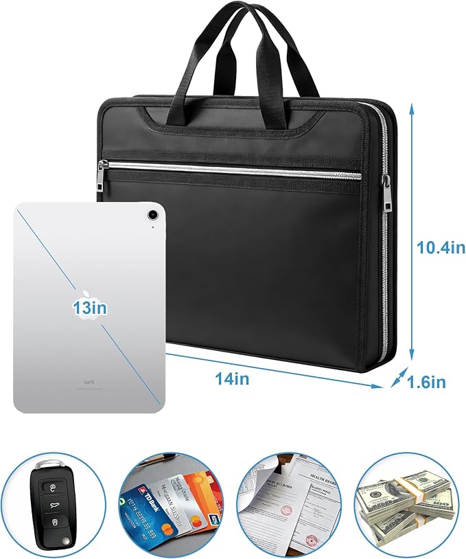 Fireproof Important Document Organizer Folio - Image 6