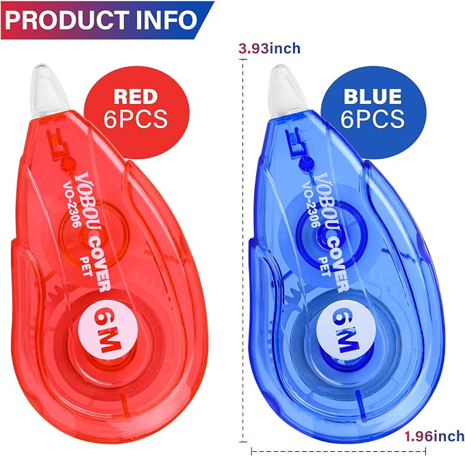 Vobou White Correction Tape, For school - Image 2