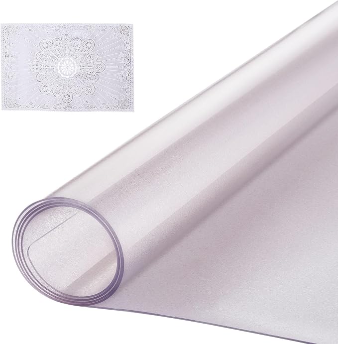 VEVOR Plastic Table Cover, 42 x 60 Inch 1.5 mm Thick Frosted Rectangle PVC Desk by VEVOR