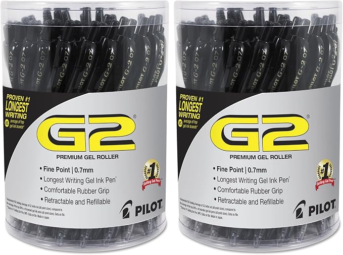PILOT G2 Premium Gel Roller Pen, Retractable and Refillable, Fine Point 0.7 mm by PilotCorporationofAmerica